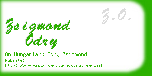 zsigmond odry business card